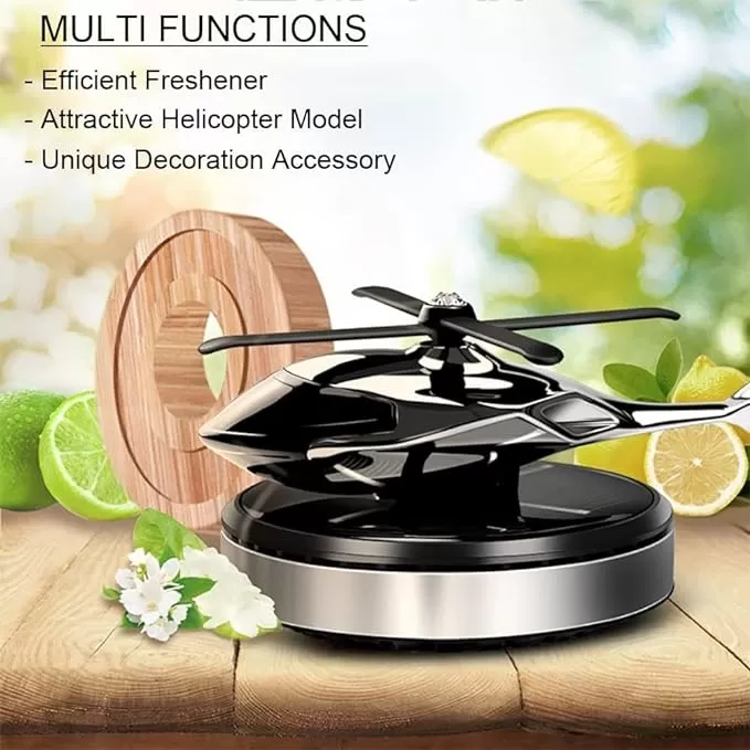 Solar Powered Helicopter Car Air Freshener - Omar Car Decoration